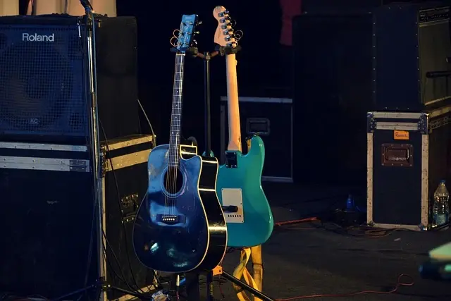 Gitarren auf der Bühne